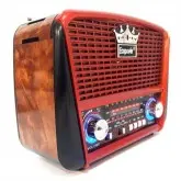 RADIO ECOPOWER EP-F108B BLUETOOTH / USB / RADIO FM - VERMELHO E MARROM