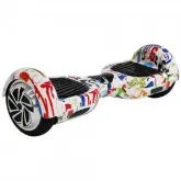 SCOOTER ELETRICO SMART BALANCE STARWHEEL 6.5 COM BOLSA E BLUETOOTH BRANCO COM FIGURAS