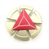 SPINNER ANTI STRESS METAL REDONDO TRIANGULO MEIO DOURADO