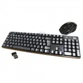 TECLADO E MOUSE MTEK KM9243 SEM FIO / PORTUGUES - PRETO