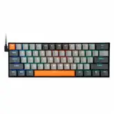 Teclado Gamer Redragon Caraxes K644GG RGB Switch Vermelho Layout 60% Wired - Preto Cinza Laranja