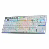 Teclado Gamer Redragon Horus TKL K621W-RGB Switch Red Layout 80% Sem Fio - Branco