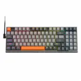 Teclado Gamer Redragon Olaf K648GG RGB Wired com Suporte para Smartphone - Cinza
