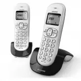 TELEFONE ALCATEL C250 2 BASES COM BINA BRANCO/CINZA