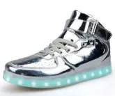 TENIS LED CANO ALTO 002 PRATA NUMERO 30