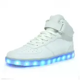 TENIS LED CANO ALTO NUMERO 39 BRANCO