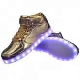 TENIS LED GATI CANO ALTO TXL-31 DOURADO NUMERO 35