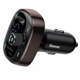 TRANSMISSOR FM BASEUS CCALL-TM12 T TYPED BLUETTOH / MP3 - DARK COFFE