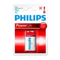 Bateria Alcalina Philips Power Life Alcalina 6Lr-61P1B/97 9V - 1 Unidade em Atacado Connect