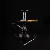 Arguile Hookha Simple Item 74 Vidro Negro Todo Negro