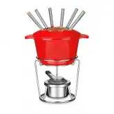 Buffet Cuisinart Fondue Esmalte Rojo 12Pcs