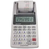 Calculadora Sharp El-1611V 12Dig./ A Pila C/Bobina Blanco