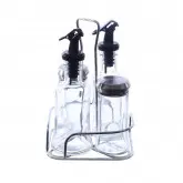 Juego De Aceite Vinagre Y Sal Pimienta C Soporte 4Pzs