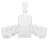 Set De Decanter De 700Ml 31Cm P/ Whisky Con 6 Vasos De 320Ml