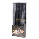 Set De Indiduales Para Mesa 4 Pzs Negro/Gris 45X30Cm
