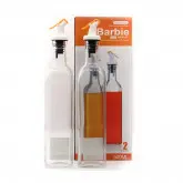 Set De Vinagrero/Aceitero De Vidrio 500Ml 2Pzs
