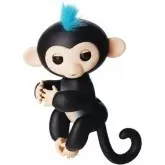 Boneco Happy Monkey Fingerlings Interativo com Sensor de Toque - Preto