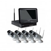 Câmera de Monitoramento & DVR MOX MO-KIT803B 8 Canais Kit Externo com 8 Câmeras e Monitor CCTV DVR