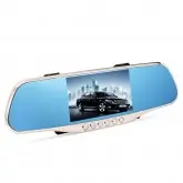 Câmera DVR Espelho Retrovisor Quanta QTCDR-550 com Sensor de Estacionamento LCD 5.0