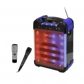 Caixa De Som Amplificada MegaStar HY-K60BTA Karaoke/USB/Bluetooth 1500w-Azul