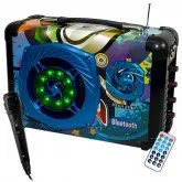 Caixa de Som Amplificada Megastar K5BTR2 Karaoke/Bluetooth USB/Micro SD 20 W Bivolt - Azul
