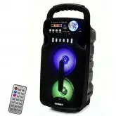 Caixa de Som Karaoke Satellite AS-2501 4 8W com Bluetooth/USB/SD/FM - Preto