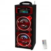 Caixa de Som Megastar HY-1320BTR 1500 Watts com Bluetooth/ Radio FM/ USB/ Auxiliar -Vermelho