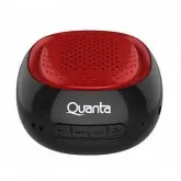 Caixa de Som Quanta QTSPB-225 Bluetooth 3 Watts c/ Entrada USB/Micro SD - Preto/Vermelho