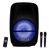 Caixa de Som Satellite AS-1205 12 Karaoke com USB/ SD/ FM/ Auxiliar/ Bluetooth/ Bivolt Preto