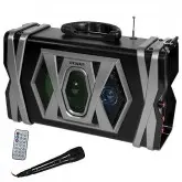 Caixa de Som Satellite AS-388 Karaoke/Bluetooth USB/Micro SD 20 W Bivolt - Prata
