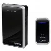 Campainha Sem Fio Quanta QTCW10 38 Tons/Alcance de 150 M A Pilha - Preto/Prata