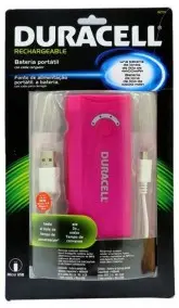 Carregador Portatil Duracell Power Bank 4400MAH Rosa