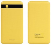 Carregador Portatil Remax Proda 12000mAh Power Bank Dual USB 5V 1A/2.1A Port + Led Torch Amarelo