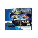 Console Sony Playstation 4 Slim 500GB 2015 A Com Jogos Bundle Horizon Zero Dawn, Ratchet And Clank e The Last Of US