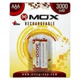 Pilha Recarregavel AAA Mox 3000MAH de 3000MAH - (2 Unidades)