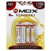 Pilha Recarregavel Mox 1700 C/4 - Palito