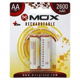Pilha Recarregavel Mox 2600 C/2 - Pequena AA