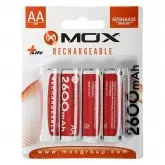 Pilha Recarregavel Mox 2600 Com 4 PIQ
