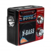 Radio MegaStar RXR80BTR 3BD - USB - Lanterna Bluetooth Vermelho