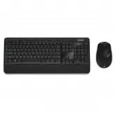 Teclado Microsoft Wireless Comfort Desktop 3050 + Mouse Sem Fio USB - Preto