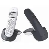 Telefone Fixo Alcatel C-250 Com 2 Bases Branco / Cinza