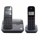 Telefone Fixo Motorola M6000 Sem Fio Dect 6.0 com Identificador de Chamadas 2 Bases Bivolt - Preto