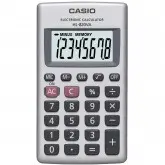 CALCULADORA CASIO HS-8LV 8 DIG PORTATIL SOLAR+PILHA PRETO