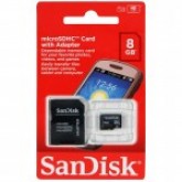 SANDISK MEMORIA/SD MICRO 8GB (CARD+ADAPTADOR)