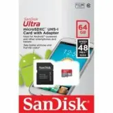 CARTAO DE MEMORIA MICRO SD 64GB SANDISK ULTRA 48M