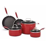 COZINHA KITCHENAID JOGO DE PANELAS COM 8 PECAS VERMELHO