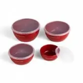 COZINHA KITCHENAID JOGO DE POTES COM 4 PECAS VERMELHO