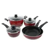 COZINHA OSTER JOGO DE PANELAS 8PCS VERMELHO