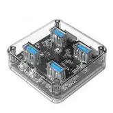 HUB 4P USB 3.0 ORICO MH4U-U3-10-CR TRANSPARENTE