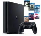 PS4 APP 1TB CUH-2115B AMERICANO SLIM + 20 JOGOS PRETO